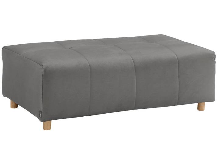 Polsterhocker HOME AFFAIRE Scania , grau (hellgrau), B:127cm H:45cm T:68cm, Microfaser (100% Polyester);Struktur fein (100% Polyester);Samtoptik (100% Polyester), Hocker, Polsterhocker, passend zum Ecksofa Scania
