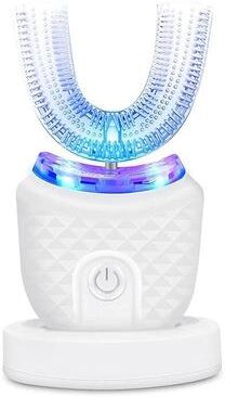 Uplifted Finds Wireless Chargeable Silicone U Shape Automatic Electric Toothbrush white