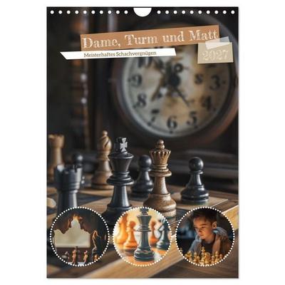 Dame, Turm und Matt (Wandkalender 2027 DIN A4 hoch), CALVENDO Monatskalender