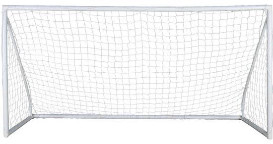Tragbares Fußballtor - 371 x 121,5 x 183 cm - PVC-Rohre - PE-Netz - Fußballtor für den Außenbereich - Trainingsziel