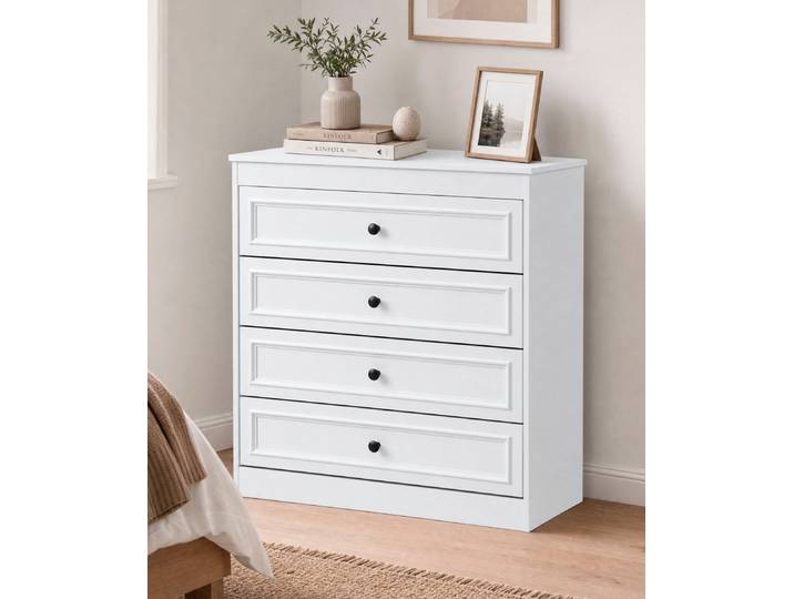 Schubkastenkommode GOODPRODUCT Arrian Landhaus Kommode Weiss Schubladenkommode , weiss (weiß), B:90cm H:92cm T:39cm, Holzwerkstoff, Sideboards, Schubkastenkommode, Vielseitig als Schlafzimmer- oder Flurkommode nutzbar