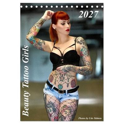Beauty Tattoo Girls 2027 (Tischkalender 2027 DIN A5 hoch), CALVENDO Monatskalender