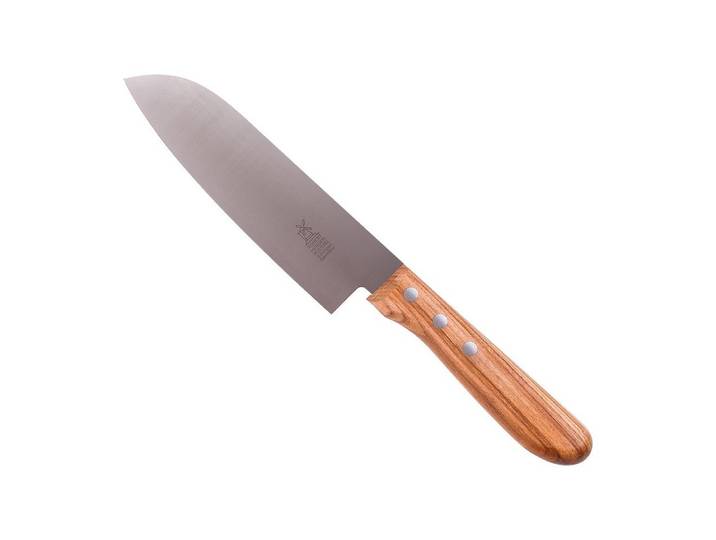 HERDER Verlag Kochmesser Windmühlenmesser Santoku - Kochmesser-Kirschbaum - braun