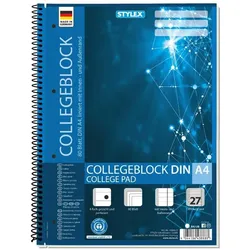 Stylex, Heft + Block, Collegeblock 80blatter A4 Liniert (A4, Liniert)