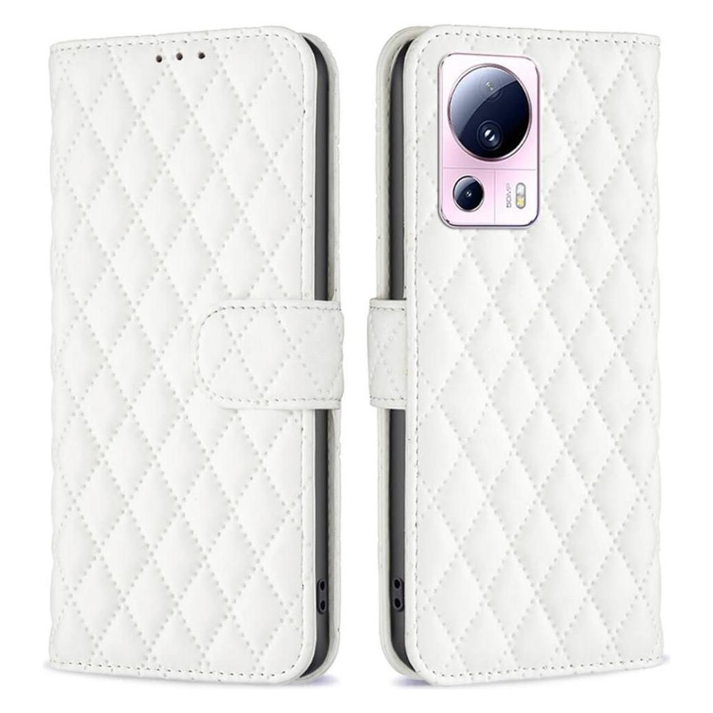 Binfen Color Xiaomi 13 Lite - BINFEN Leder Etui Hülle weiss (Xiaomi 13 Lite) (660130924B)