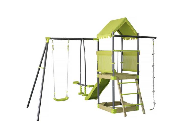 Habitat Garten Klettergerüst AUS Stahl sohane Grün, Metall, 260x248x317 cm, Freizeit & Co, Gartenspielzeug