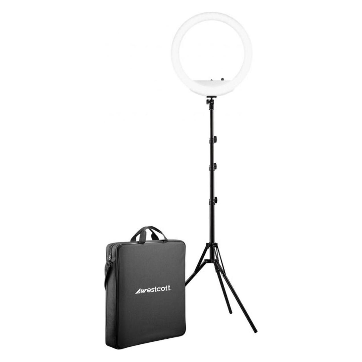 Westcott 18â Bi Color LED Ring Light Kit mit Batteries und Stand (22453118)