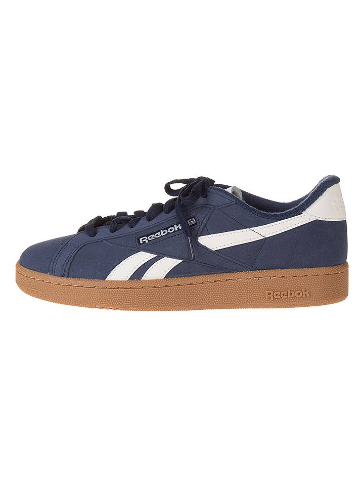 Reebok Leder-Sneakers "Club C Grounds" in Dunkelblau/ Creme - 44