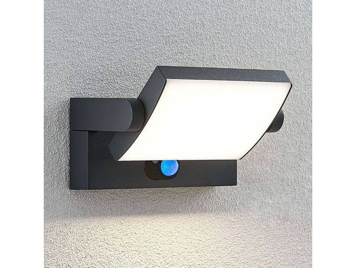 Sherin LED-Solarwandlampe Anthrazit Sensor IP54 - Lindby - Balkon - Modern - Aluminium - Mehrflammig