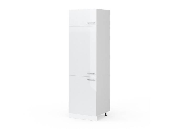 Vicco Hochschrank R-Line Weiß Hochglanz 60 cm mit Türen, Holzwerkstoff, 4 Fächer, Rechteckig, 60x207x57.2 cm, Waschküche, Mehrzweckschrank