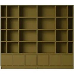 Muuto Stacked Storage Bookcase - Configuration 1, brown green