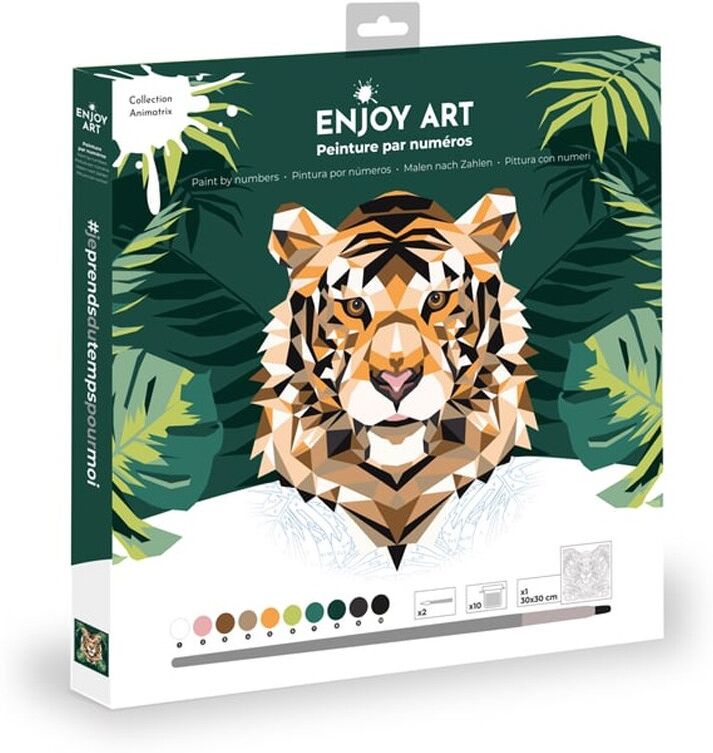 ENJOY ART - Peinture par numéros 30x30cm Tigre