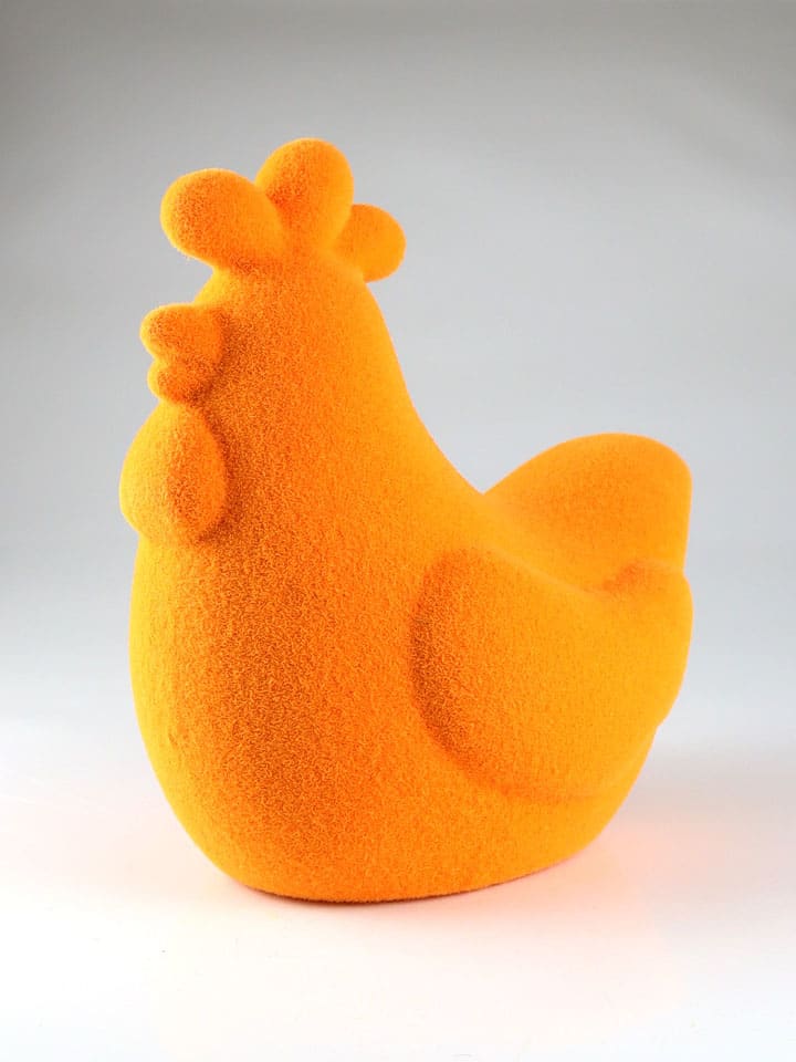 AM Design Dekofigur "Huhn" in Orange - (B)12 x (H)17 x (T)17 cm - onesize