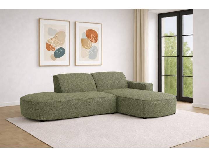 Kaiser Möbel Ecksofa Cursal Atelier, Stoff Artico, Moss, Rechts