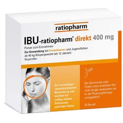 IBU-RATIOPHARM direkt 400 mg Pulver zum Einnehmen 20 St