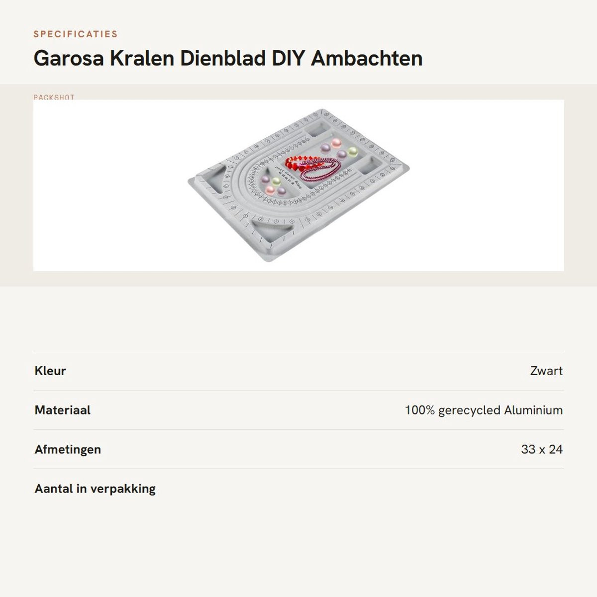 Dailygoods Kralen Dienblad voor Sieraden en DIY Ambachten