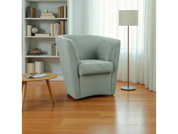 Fauteuil vert menthe en tissu anti-taches au design moderne