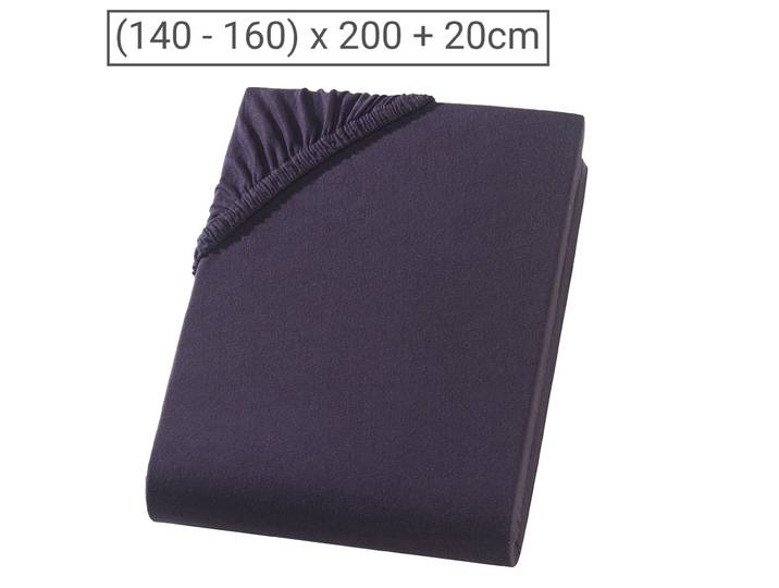 Boxspringbett-Topper Doppelbett Qualitäts-Jersey Fixleintuch, schwarz, 160 x 200 cm