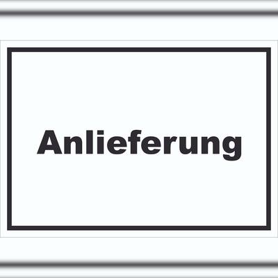 HB-Druck Anlieferung Schild mit Text Annahme waagerecht A5 (148x210mm)
