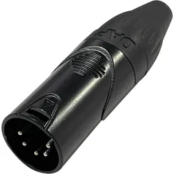 DAP XLR 5P X-type - male Schwarze Endkappe - schwarzes Gehäuse