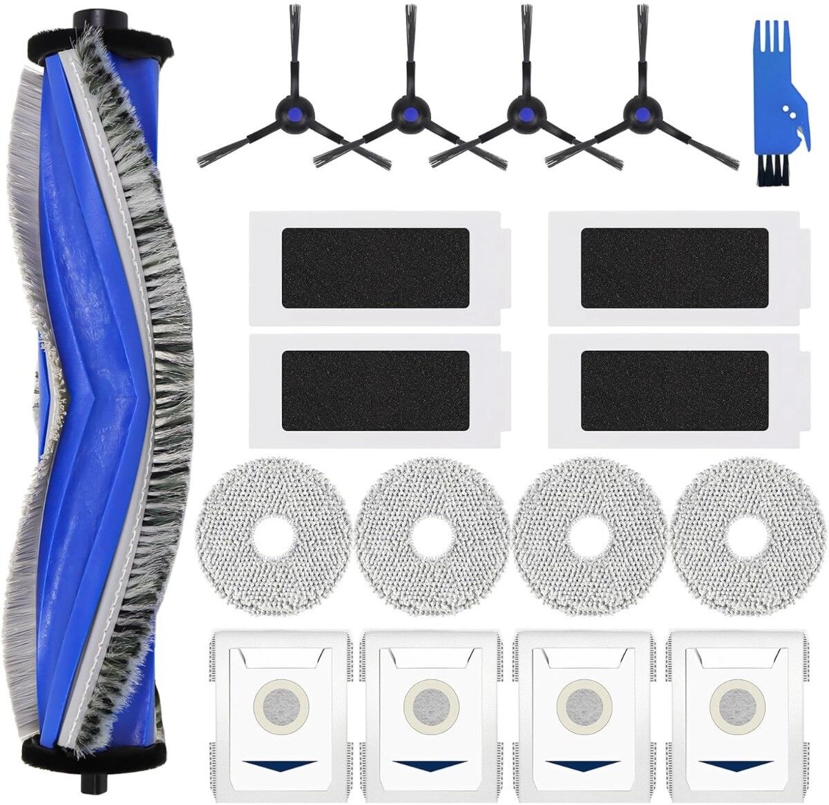 INF Kit d'accessoires de remplacement pour aspirateur robot - compatible avec ECOVACS DEEBOT T30 PRO OMNI / T30 OMNI, brosse