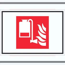 HB-Druck Tragbare Schaumlösch-Einheit Symbol Aufkleber A0 (841x1189mm)