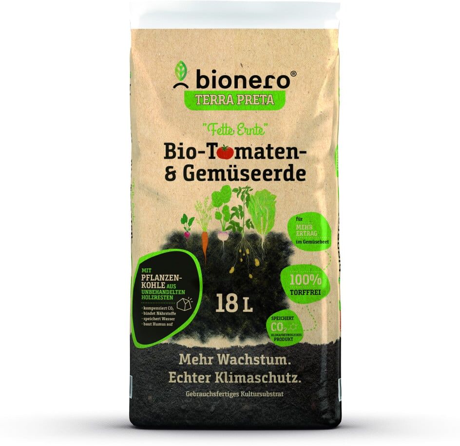 bionero Bio-Tomaten- & Gemüseerde Fette Ernte 18 L torffrei