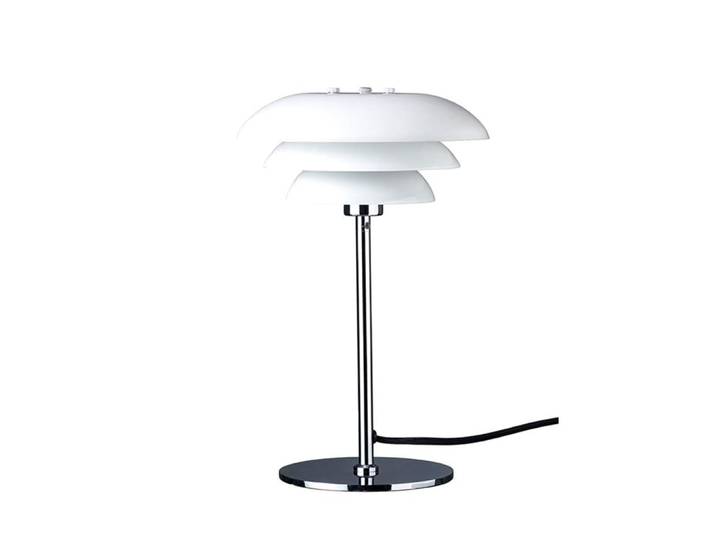 Lampe à poser en verre et chrome verre