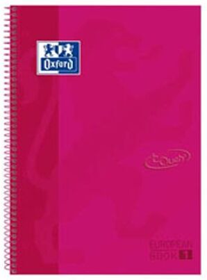 Oxford Caderno Espiral     Quadricula 5mm   Capa Extradura   Framboesa