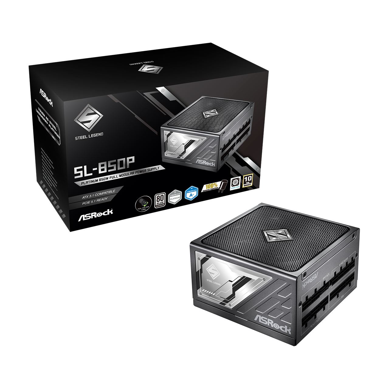 850 Watt ASRock Steel Legend SL-850P schwarz Modular 80+ Platinum