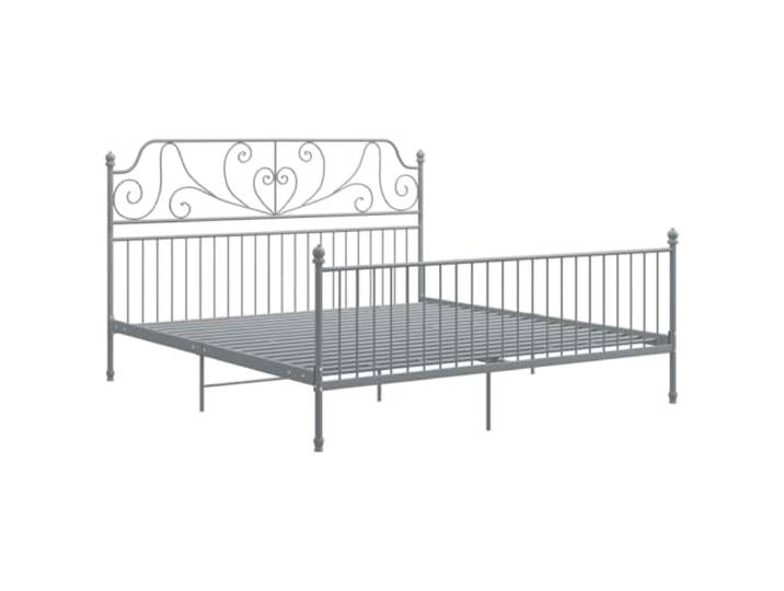 vidaXL Bettgestell Grau Metall 200x200 cm