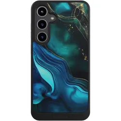 Nivocase Hülle für Samsung Galaxy S24+ Handyhülle NIVOcore Case Schwarz Art Farbverlauf Marmor (Samsung Galaxy S24+), Smartphone Hülle, Schwarz