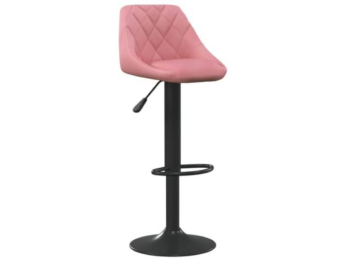 HGPOTUY Barhocker Rosa Samt, Höhenverstellbar, Drehbar, 110 kg Stahlgestell, schwarze Pulverbeschichtung, Gasdruckfeder, 360 Grad drehbar, Fußstütze