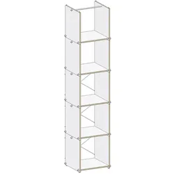 Regalsystem M6 Gentner-Design MDF weiß, Designer Matthias Gentner, 45x197x39 cm