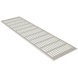 MS Beschläge Lüftungsblech Weiß RAL9010 Aluminum Lüftungsgitter b 150mm x l 400mm Heizungsgitter