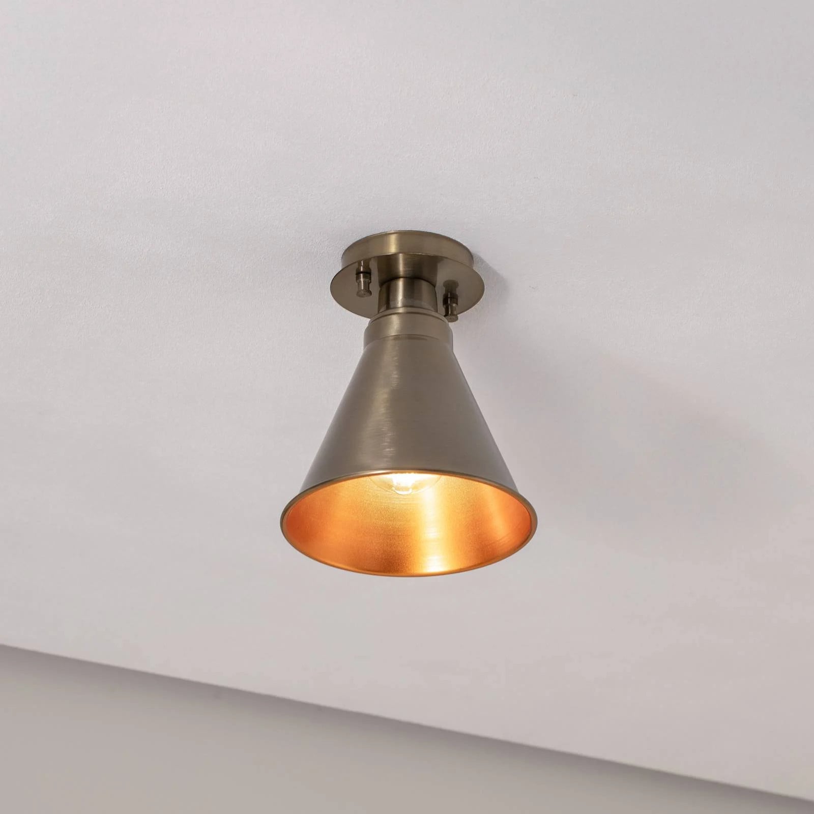 Opviq Plafondlamp Koper, Dimbaar, Metaal, Rond, E27