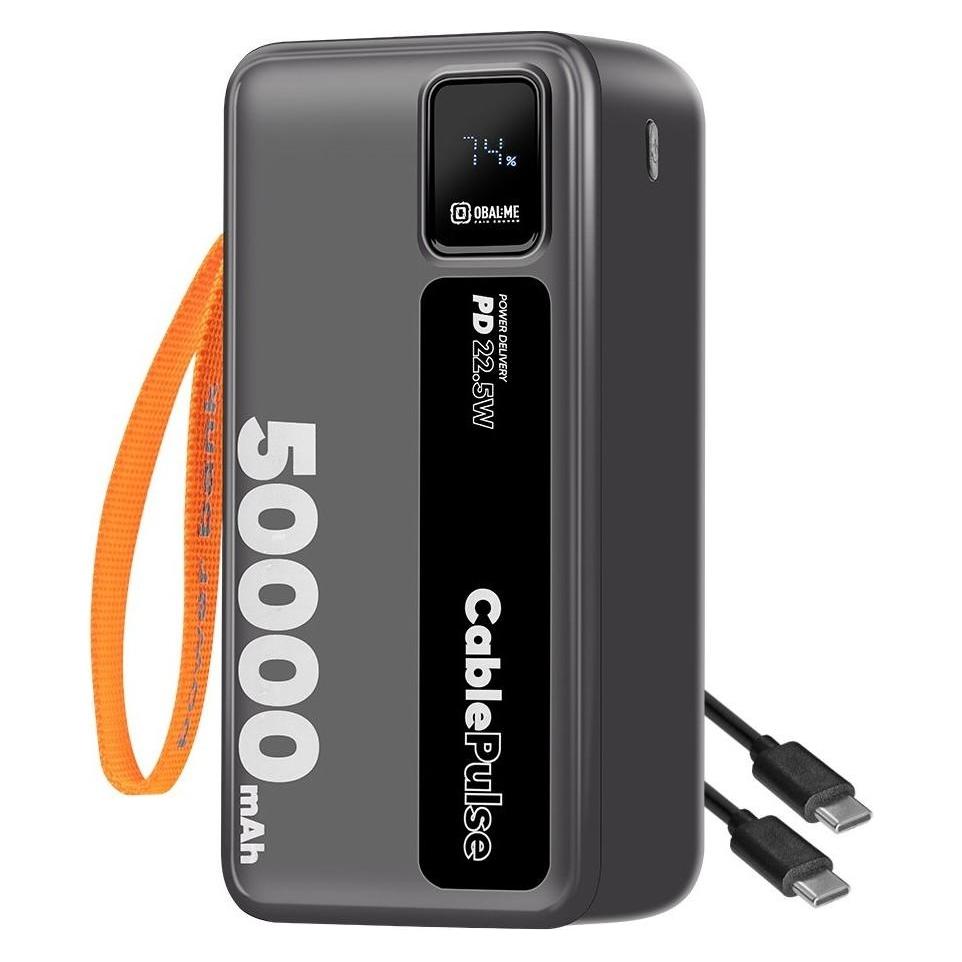 Obal:Me CablePulse Powerbank 50000mAh 22,5W Schwarz (50000 mAh, 22.50 W, 185 Wh) (OMPWBC50K)
