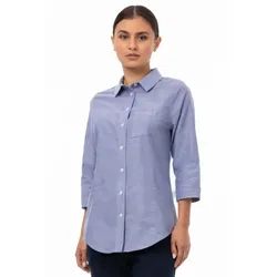 Chef Works® Damenbluse MODERN OXFORD Classic Stretch, Blue, Größe S