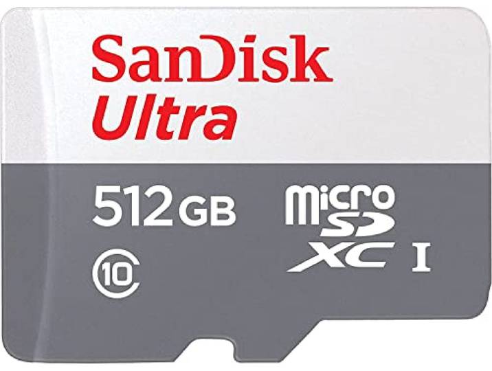 SanDisk Ultra microSDXC 512GB + SD Adapter 100MB/s Class 10 UHS-I- Tablet Packaging