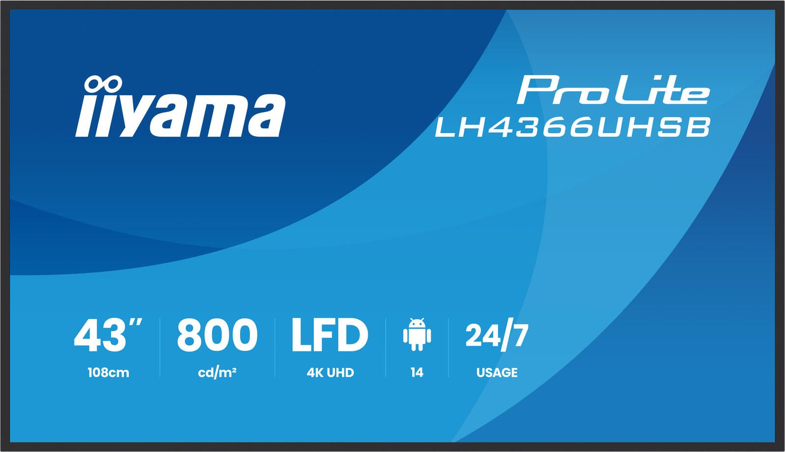 iiyama ProLite LH4366UHSB-B1AG Digital Signage Display 108 cm (43")