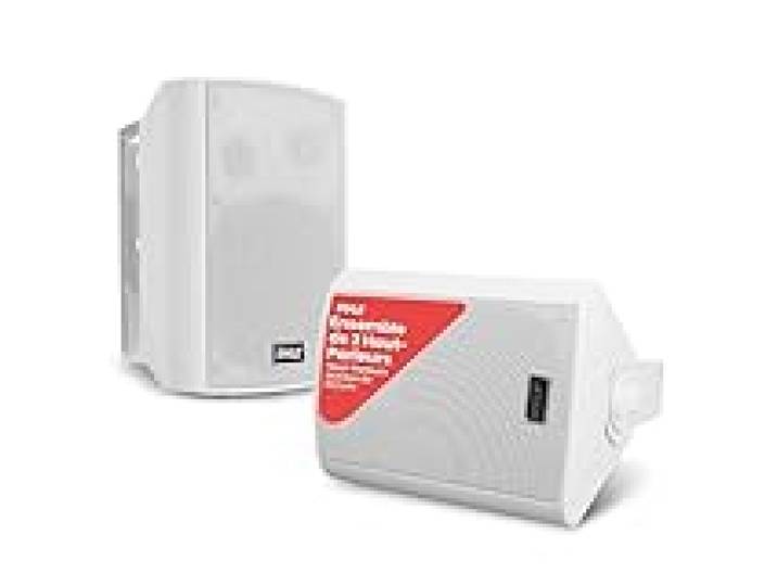 Pyle Enceinte d’Extérieur Bluetooth, Enceinte Mural étanche 240 W, Paire de Haut Parleur Imperméables, Active + Passive,Résistant à l'eau, Son Stéréo, Utilisation dans la Piscine, Patio, l'Intérieur