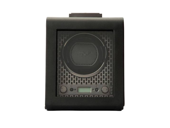 Uhrenbeweger „Axis Single Watch Winder“ Leder Schwarz WOLF
