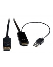ROTRONIC-SECOMP Roline Videokabel HDMI USB nur Strom männlich bis DisplayPort 1 m abgeschirmt Schwarz unterstützt 4K 60 Hz 3840 x 2160 1 m (11.04.5991)