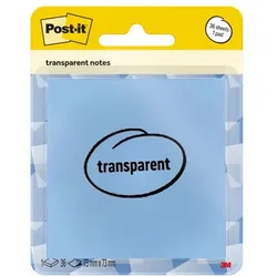 Post-It Haftnotizen »transparent notes« 7,3 x 7,3 cm 36 Blatt blau