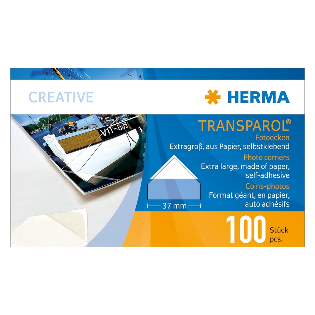 Herma TRANSPAROL Fotoecken 37,0 mm, 5x 100 St. (1302)