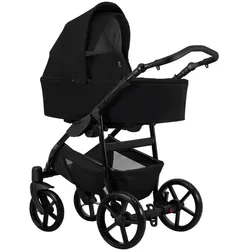 Kunert, Kinderwagen, MATA 2in1 Kinderwagen in Schwarz – Vielseitiger Babywagen mit Tragetasche und Sportsitz
