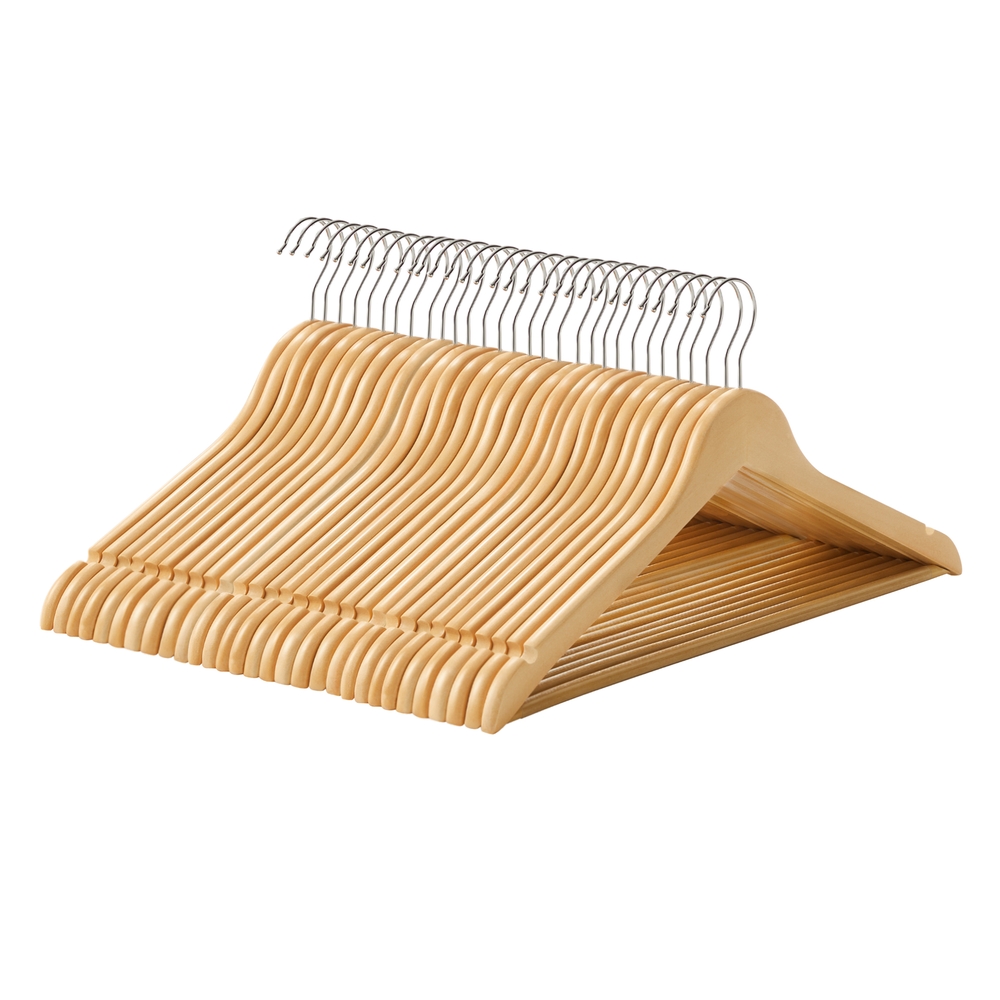 SONGMICS Kleiderbügel aus Massivholz 30er Set CRW031NL