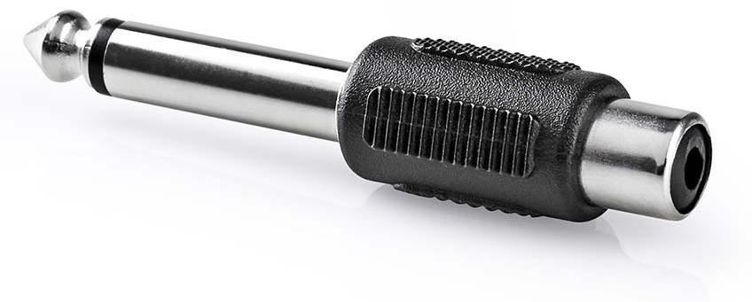 Nedis CAGB23935BK RCA-vrouwelijk naar 6,35 mm adapter, zwart