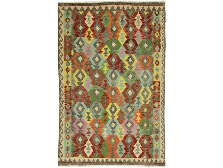 Kelim Afghan Teppich 197x299 Handgewebt Orientteppich Wolle