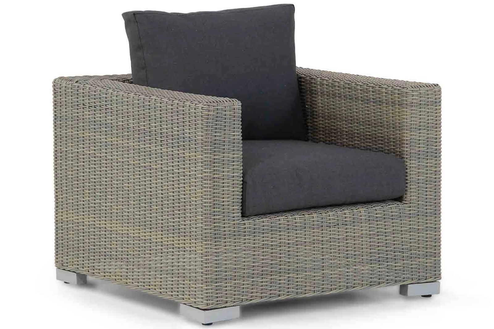 Garden Collections Toronto lounge tuinstoel - Grijs - Aluminium en Rattan